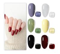 Sun&Beam Nails One-Step, smalto gel 3 in 1, senza base e top coat, non necessita di limatura, adatto ai raggi UV/LED, facile da rimuovere, set da 6 (17 + 20 + 27 + 32 + 39 + 42)