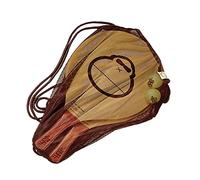 Sun Bum Set di paddle da spiaggia in legno, ideale per divertimento all'aperto, 2 pagaie e 2 palline, giallo