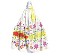 Sun Butterflies Dragonfly Flowers Nursery stampato mantello con cappuccio mantello mantello strega vampiri triste mietitore diavolo per ragazzo ragazza Cosplay costume