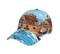 Sun cap Animali Sull'Arca di Noè Regolabile Trucker Caps Traspirante Casual cap per Esterno Ciclismo Compleanno