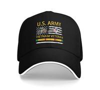 Sun Cappello Us Army 5Th Special Forces Group Veteran Vietnam Veteran Black Berretto da Baseball Casuale Protezione Solare Hip Hop Cappello per Ragazzi, Tennis, Seasons