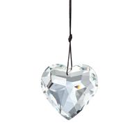 Sun Catcher Cristalli 45 mm Patio Rainbow Maker Ciondolo Corda | Ciondolo a forma di prisma a forma di cuore, per patio, arcobaleno, per finestra, decorazione per la casa