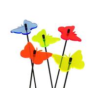 Sun Catcher Ornamenti da Giardino Farfalla Portinaia 5 Pali Decorativi 25cm/10'' Alto Accessorio all'Aperto Regalo per Giardinieri, Colour:mixed colours