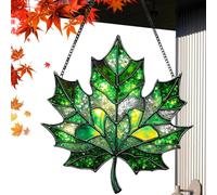 Sun Catchers for Window - 2D Maple Leaf Light Catcher Ornament, Aesthetic Fall Wall Hanging Decoration, Use for Balcony Garden Doorway Or Bedroom, Autunno Decor in Warm Tones, 2,36 x 2,36 pollici