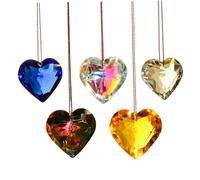 Sun Catchers per Windows Heart Crystal Suncatcher Suncatcher 5pcs A Forma di Cuore Maker Rainbow Sospeso Cristalli Appesi Ornamento S per Windows Home Office Fare D'Ufficio Decorazione da Giardino