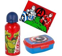 SUN CITY Borraccia in alluminio Portamerenda e tovaglietta Avengers