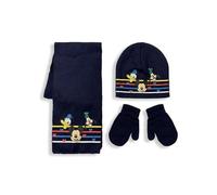 SUN CITY Cappello Sciarpa e Guanti Invernale Mickey Mouse Cappellino Neonato Bimbo 5908