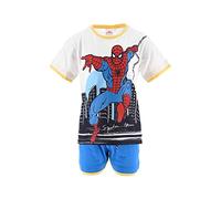 SUN CITY Completo estivo Spiderman, Marvel, t-shirt e shorts da bambino in cotone, bianco