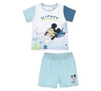 SUN CITY Completo Topolino Disney t-shirt maniche corte e pantaloncini 100% cotone coordinato per bambini