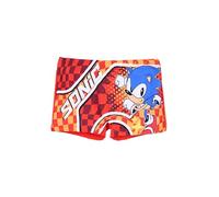 SUN CITY Costume da Bagno Pantaloncino Adatto a Sonic The Hedgehog, per Bambini e Ragazzi (IT, età, 10 Anni, Regular, Rosso)
