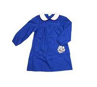 SUN CITY Grembiule Scuola Bambina Minnie Mouse Disney, Blu/Bianco con Tasche Laterali - 6070 (11 Anni - 146 cm, Blu)