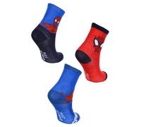 SUN CITY Marvel Spider-Man - Calzini per bambini, confezione da 3, taglia 26