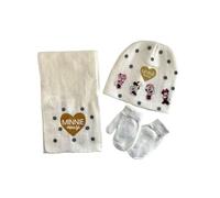 Sun City Minnie Mouse - Set invernale per bambini, 3 pezzi, cappello, guanti e sciarpa