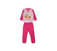 SUN CITY Pigiama Barbie per Bambine e Ragazze, in 100% Caldo Cotone, Completo da Notte con Stampa Personaggio (XH20103 Fucsia, 3 Anni)