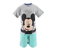 SUN CITY Pigiama Topolino Mickey Mouse Estivo Due Pezzi con Maglietta e Pantaloncino Bambini Taglie da 3 Ai 8 Anni (6 Anni, Bianco)