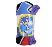 SUN CITY Plaid Sonic per ragazzo, coperta in caldo pile con stampa per bambino.