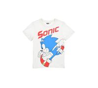 SUN CITY Sonic The Hedgehog Maglietta, T-Shirt in Cotone per Bambini e Ragazzi (IT, età, 10 Anni, Regular, Bianco)