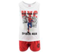 SUN CITY Spiderman Completo Bambino Estivo in Cotone con Canotta e Bermuda Marvel Outfit Spider-Man Casual