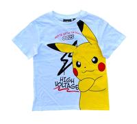 SUN CITY T-Shirt Maniche Corte Pikachu Pokémon Maglia per Bambini in Cotone Jersey