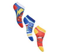 SUN CITY Tre Paia Calzini Cars Bambini Cartoni Animati In Cotone (23-26, Rosso)
