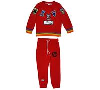 SUN CITY Tuta Avengers, Marvel, maglione e pantalone, completo bambino, rosso, 10 anni