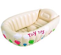 Vasca Tiny Tots per Bagnetto Gonfiabile beige 91x61x29 cm 0-12 mesi bambini