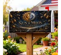 Sun - Coperture magnetiche per cassette postali, fantasiose decorazioni rustiche per cassetta delle lettere con luna e pere autunnali, per giardino, patio, 45,7 x 53,3 cm