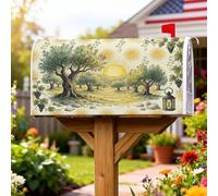 Sun - Coperture magnetiche per cassette postali, rustiche e naturali, colore verde estivo, per decorazioni per la casa e il giardino, 45,7 x 53,3 cm