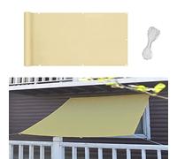 Sun e Sail Recular Sun e Sail - Baldacchino impermeabile UV Block con kit di fissaggio e corda per esterni, giardino, cortile, piscina e cortile, colore crema, facile da installare