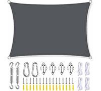 Sun e Sail - Vela per esterni, 6 x 8 m, protezione UV, impermeabile, include kit di fissaggio e corda per patio, cortile, piscina, terrazza, versatile soluzione solare per esterni