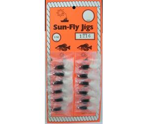 Sun Fly 1216 Crappie Jig 1.8ml Rosso-Nero-Bianco Card Of 12