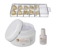 Sun Garden Nails 1 gel trasparente per fasi da 30 ml + 100 Tipbox + colla da 7 ml