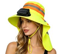 Sun Hat with Fan UV Protection Solar Fan Continuous Airflow, EffecHeadgear