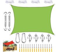 Sun Homdom Wave Talline Impermeabile 2,5 X 3 M Tende Rettangolare, Tela Da Sole Balcone Di Protezione Solare Protezione Solare Per Il Balcone Da Giardino(Size:3x4m,Color:Vert)