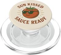 Sun Kissed Sauce Ready Funny Tomato Occhiali da sole PopSockets PopGrip per MagSafe