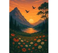 Sun Lake 5000 Piece Jigsaw Puzzles for Adults, Colourful, Challenging & Brainteasing Adult puzzles 5000 Pieces Birds, Fun jigsaws for The Whole Family 61x41 inch