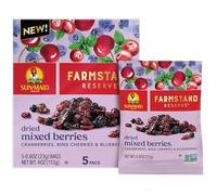 Sun-Maid Farmstand Reserve Mixed Berry - Scatola da 5 pezzi - Borsa per snack da 22,7 g