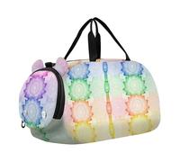 Sun Moon Rainbow Borsone da palestra con scomparto per scarpe, grande capacità, per la notte, weekender, borsa da viaggio per ragazzi e ragazze