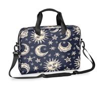 Sun Moon Starry Sky Boho Chic Art - Valigetta per computer portatile da 15,7 pollici, con tracolla staccabile, borsa per computer portatile, borsa messenger valigetta