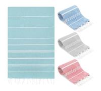 SUN NINJA Turkish Beach Towel, Quick Dry Sand Free Beach Towels for Adults and Kids, Lightweight and Highly Absorbent Travel Towel, Extra Large and Ultra Soft, 38X71 Inch