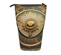 Sun Old Egyptian Timeless Grace - Astuccio verticale retrattile per matite, penne, matite e piccoli oggetti, Nero , Taglia unica, Astuccio per trucchi