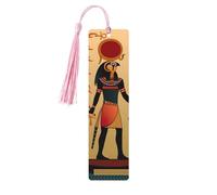 Sun Old Egyptian Timeless Grace Print 5 segnalibri in legno con nappe, segnapagina di lettura, segnalibri per libri, regali per uomini e donne