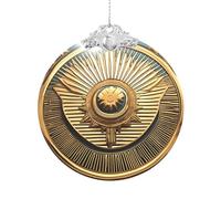 Sun Old Egyptian Timeless Grace Print Hanging Ornament, Festive Glass Pendant Decoration for Christmas Holiday Gift 2025