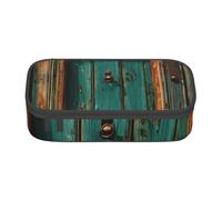 Sun Old Egyptian Timeless Grace spazioso astuccio per cancelleria-Oxford panno matita caso,Desk Storage Bag,Cute Pencil Case, Porta rustica in legno anticato2, Taglia unica