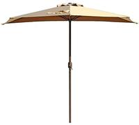 Sun Parasol Umbrella Garden Parasols Patio Balcony Half Umbrella Semi-Circular, Sun Shade Semi Round Circular for Outdoor Garden Small Terrace