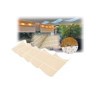 Sun Protection Proof Sliding Roller Blind Wave Awning, HDPE Roof Shade Cover, with Hardware Wire Cable，for Outdoors Garden Patio Party(1.5 * 8m)