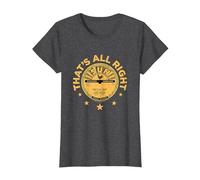 Sun Records Elvis Presley Thats all Right Maglietta, Donna, Grigio Scuro, L