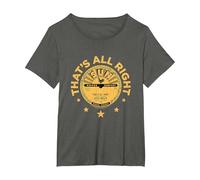 Sun Records Elvis Presley Thats all Right Maglietta, Donna Plus-Size, Asfalto, 6X