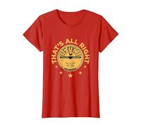 Sun Records Elvis Presley Thats all Right Maglietta, Donna, Rosso, 3XL