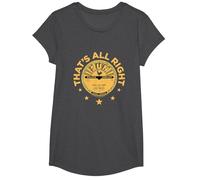 Sun Records Elvis Presley Thats all Right Maglietta, Ragazze, Grigio Scuro, L